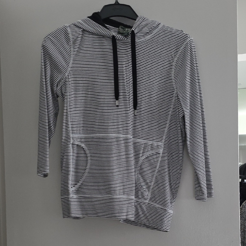 Ralph Lauren Black and White Striped Top Used Excellent Condition Size M